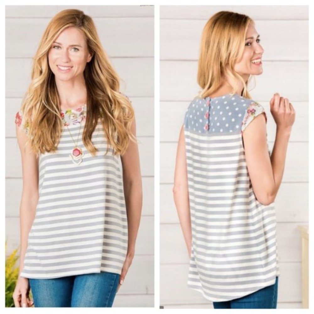 Matilda Jane Picket Fence Top - Size Medium
